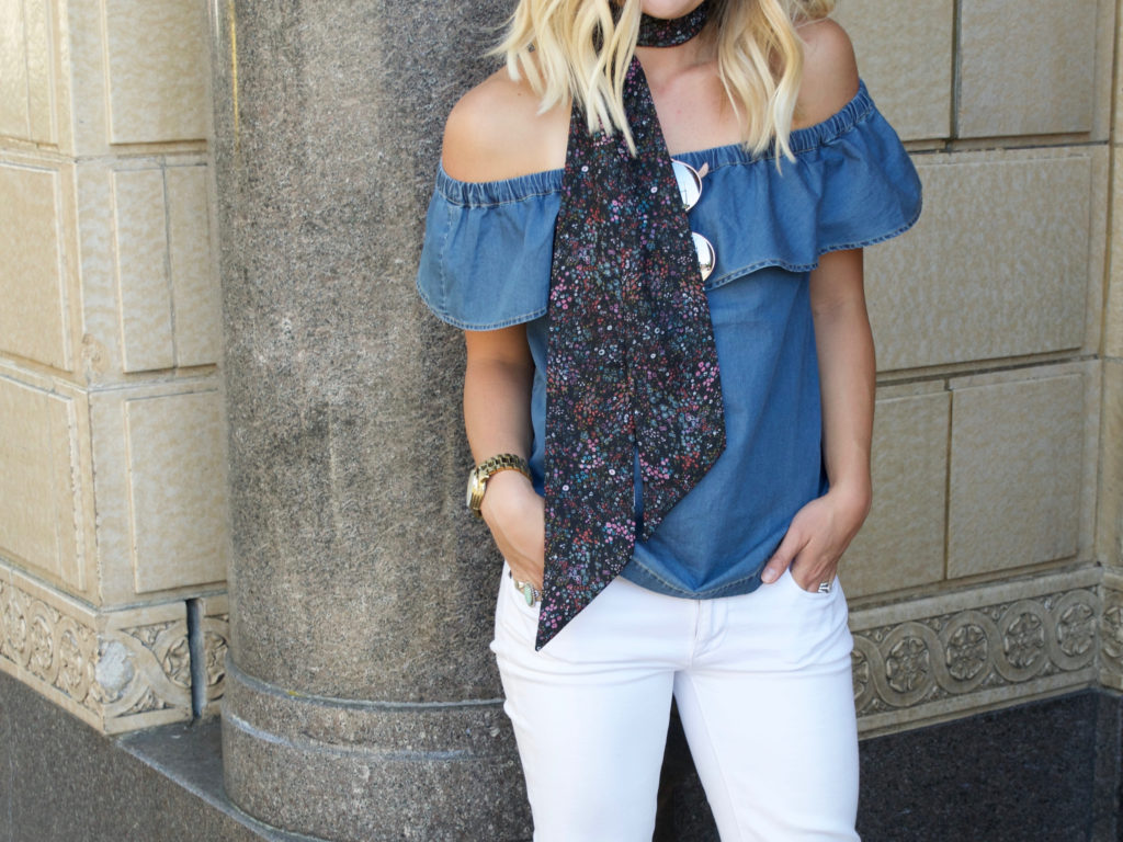 Chambray OTS with white jeans blog 10